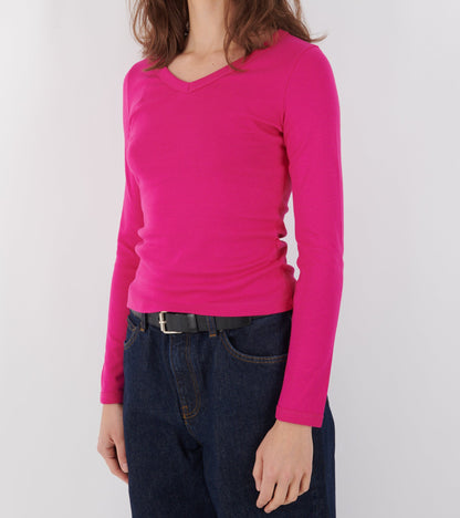 Jill Longsleeve Fuchsia