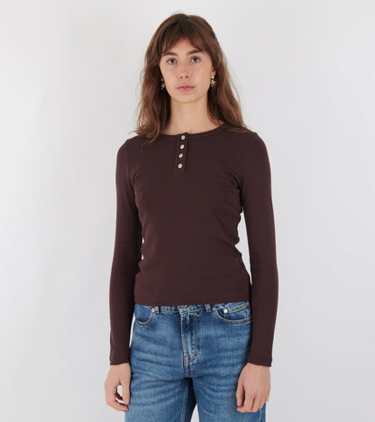 Jess Longsleeve Choco Plum