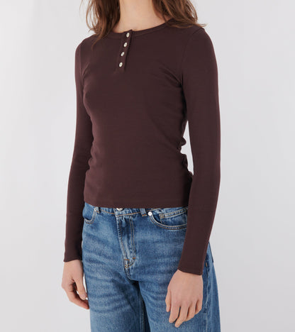Jess Longsleeve Choco Plum