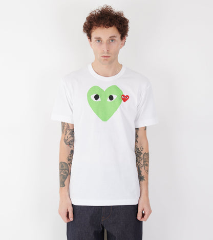 U Big Green Heart T-shirt White