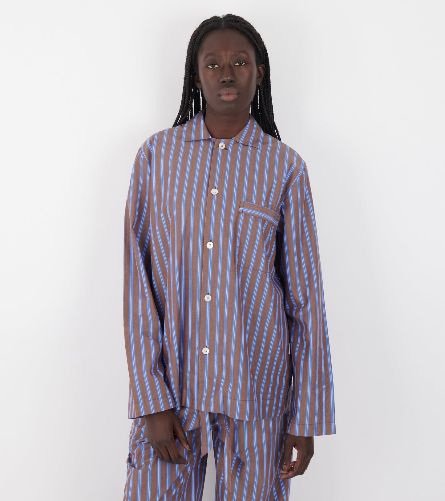 Pyjamas Shirt - Chestnut Stripes