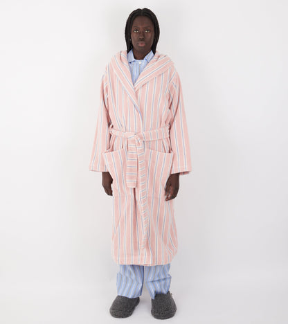 Hooded Bathrobe Candy Stripes