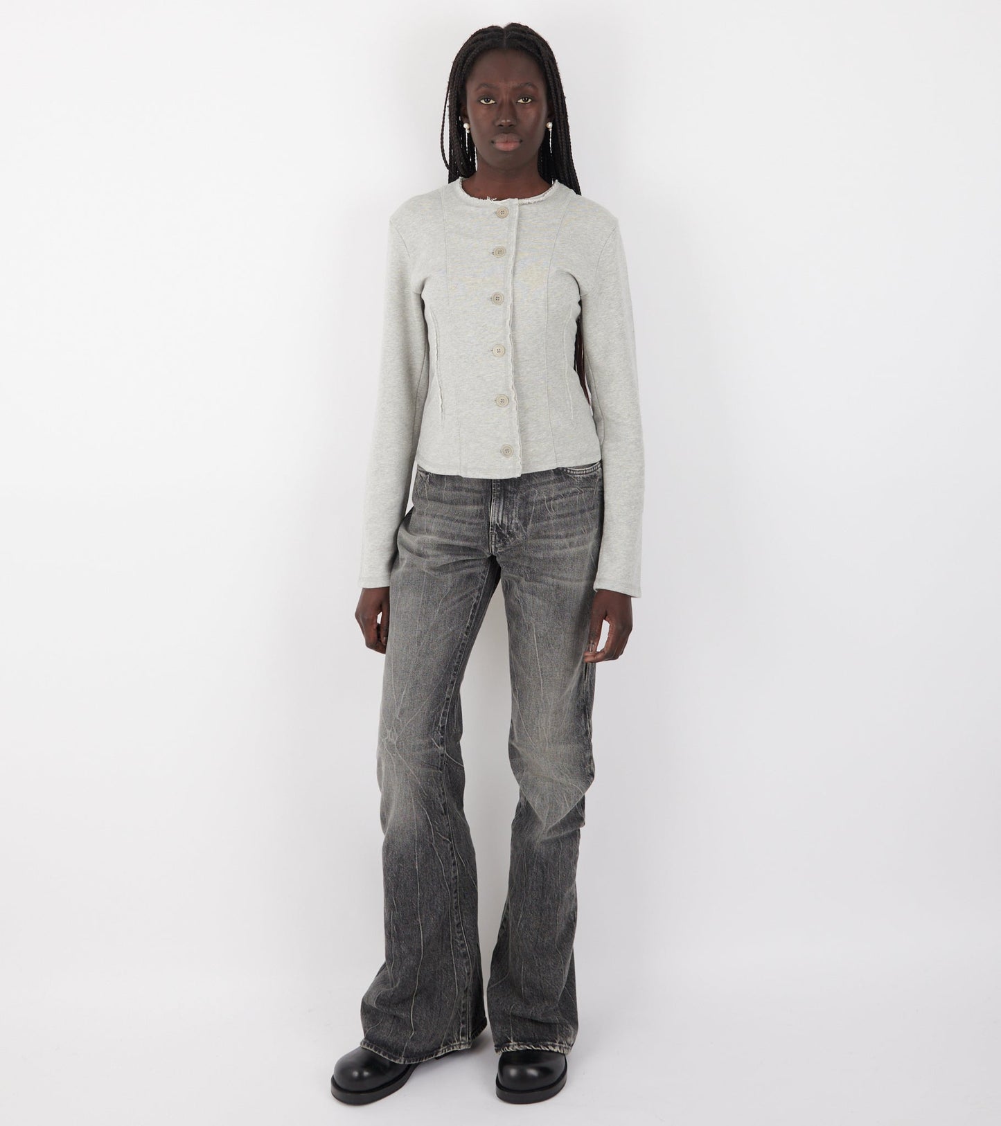 2025F Gothik Fitted Jeans Washed Black
