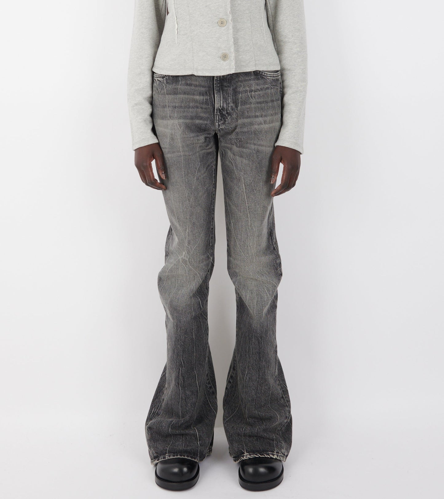 2025F Gothik Fitted Jeans Washed Black