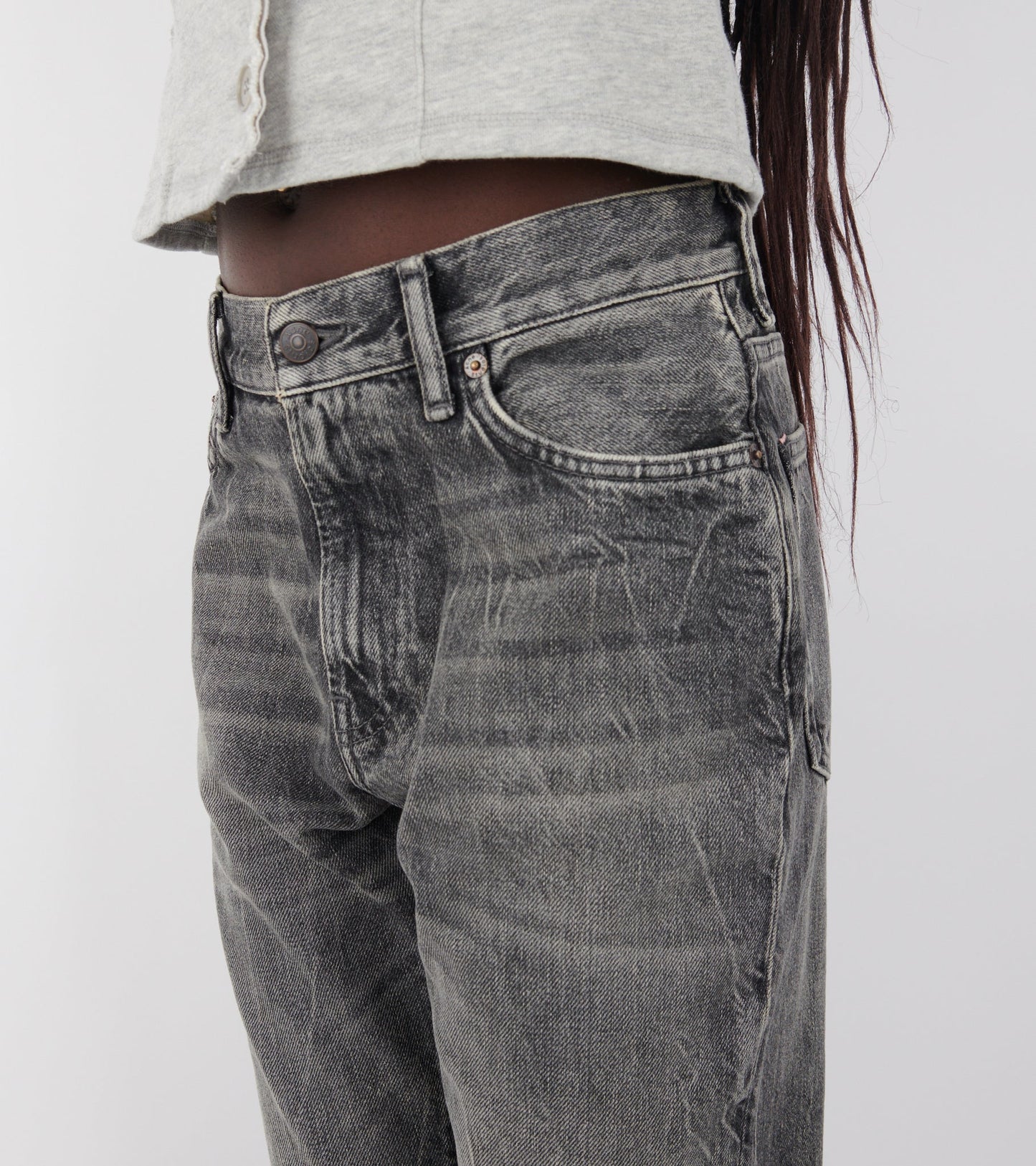 2025F Gothik Fitted Jeans Washed Black