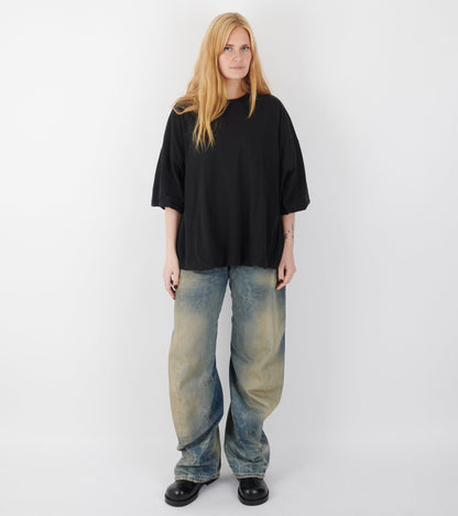 Gathered Logo T-shirt Black