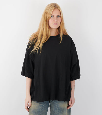 Gathered Logo T-shirt Black