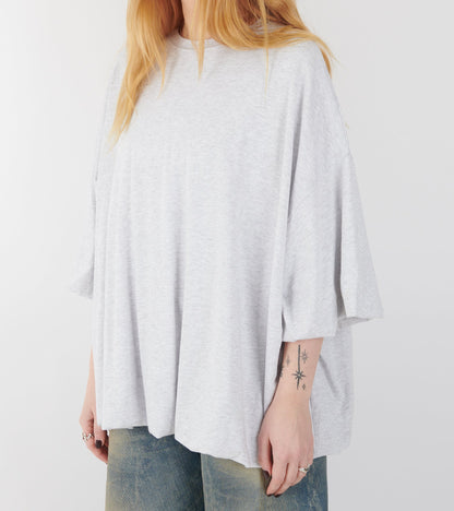Gathered Logo T-shirt Grey Melange