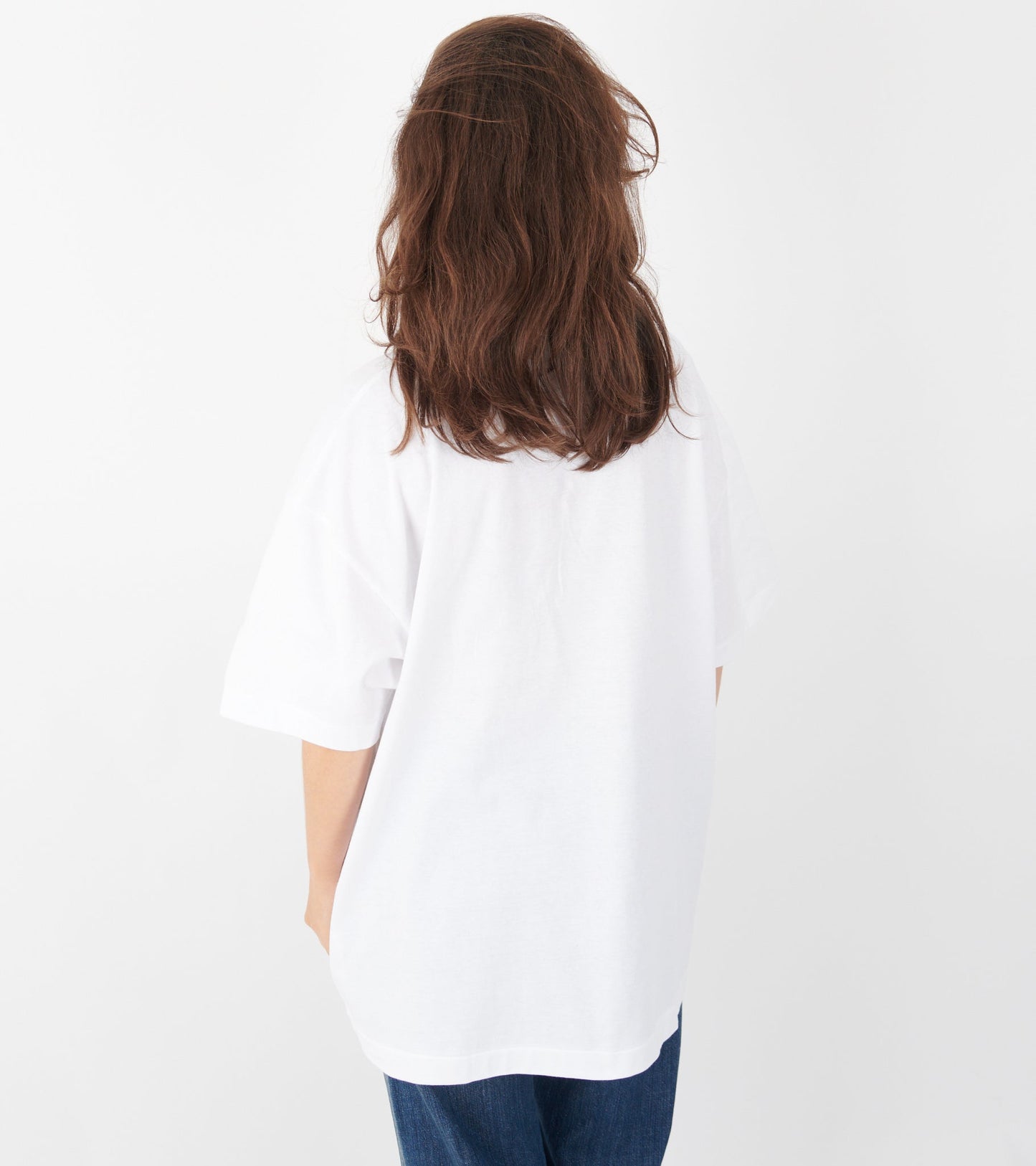 U Oversize Big Red Low Heart T-shirt White