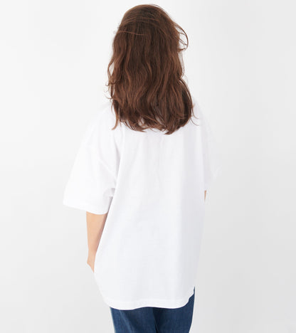 U Oversize Big Red Low Heart T-shirt White