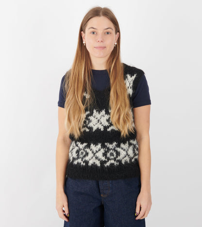 Inka Vest Black/Off-white