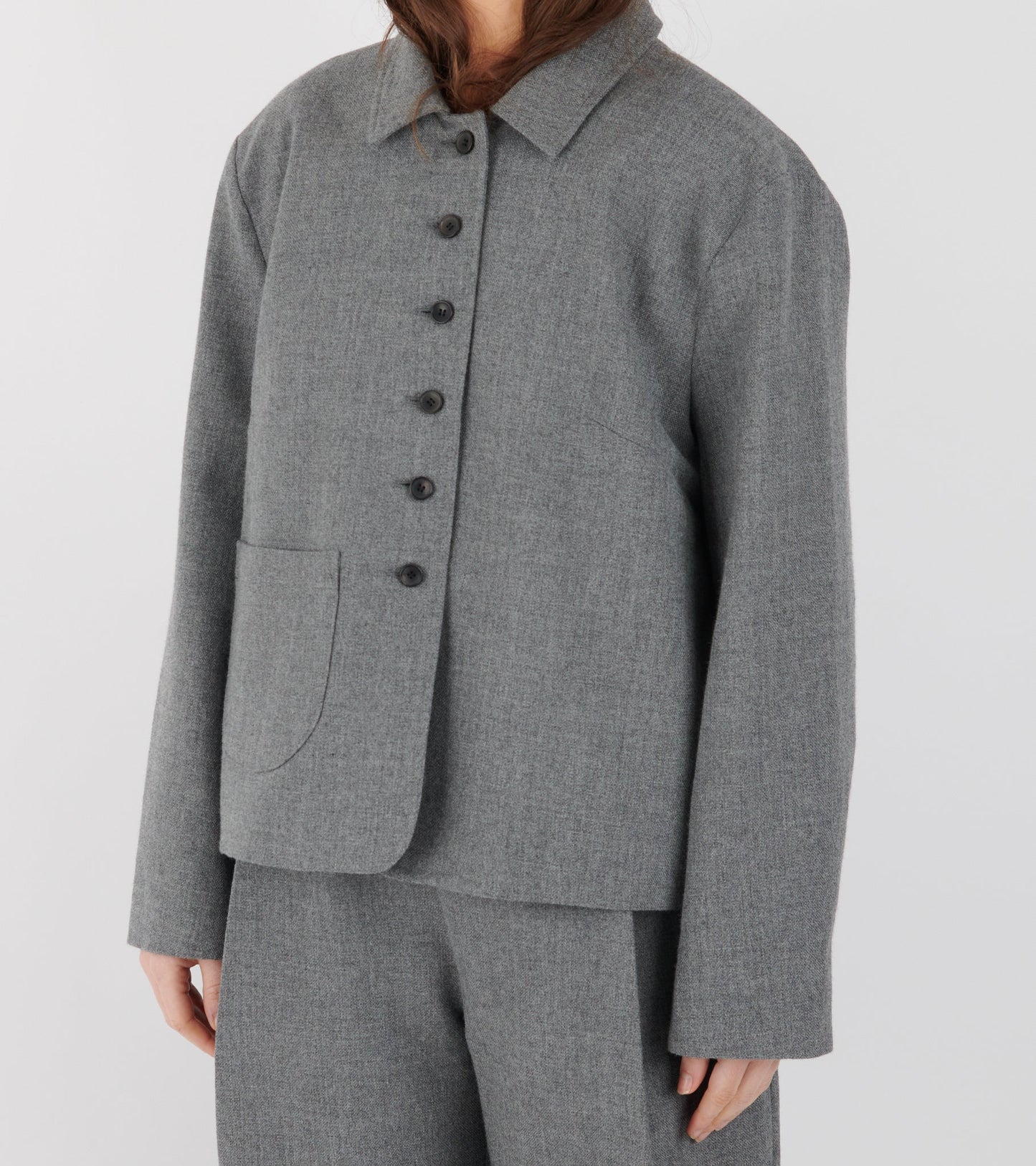 British Wool Lillie Jacket Light Grey