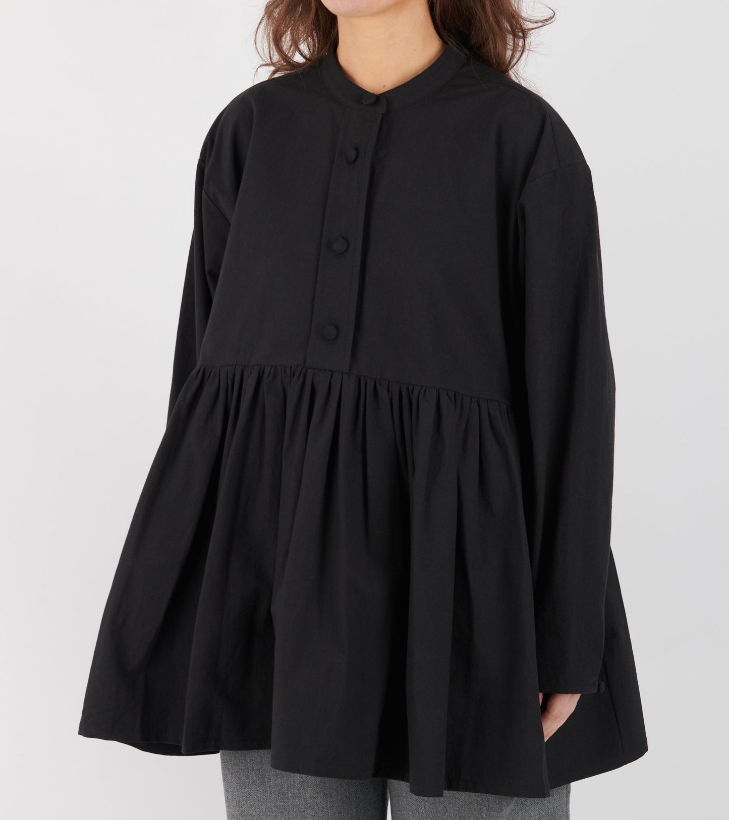 Japanese Cotton Penny Top Black