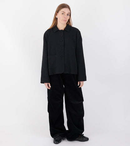Japanese Stitch Cotton Lillie Jacket Washed Black