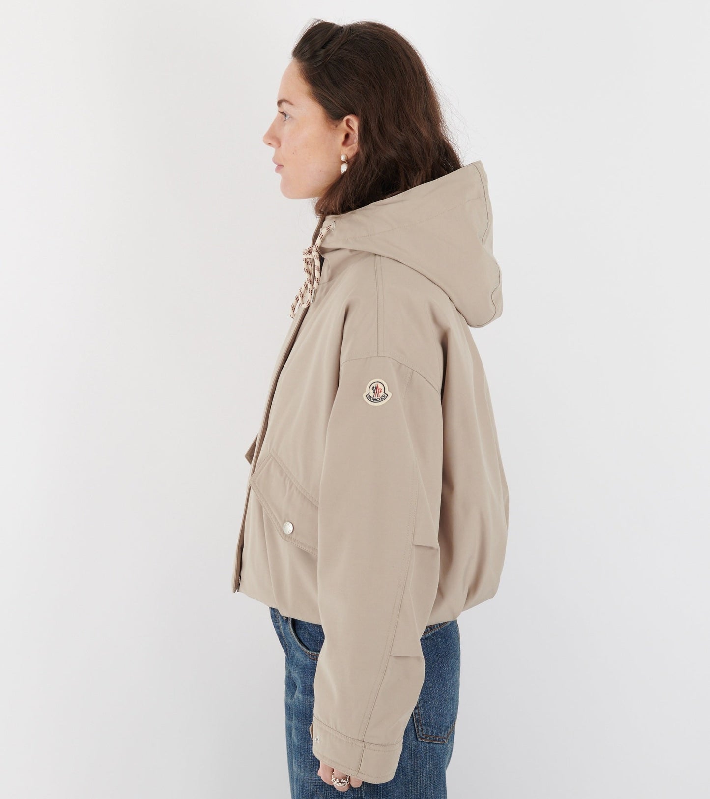 Eucalyptus Hooded Down Jacket Beige