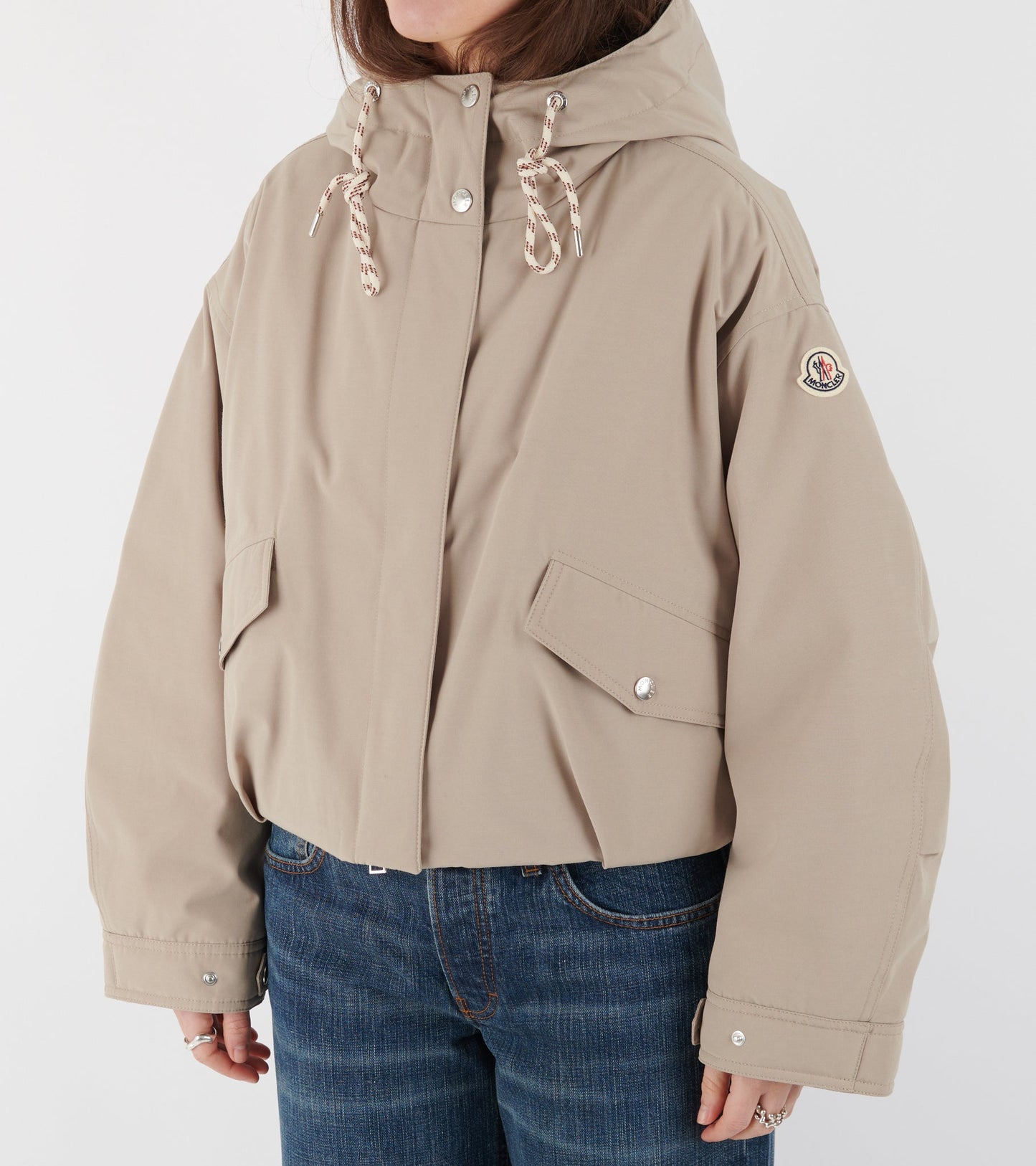 Eucalyptus Hooded Down Jacket Beige
