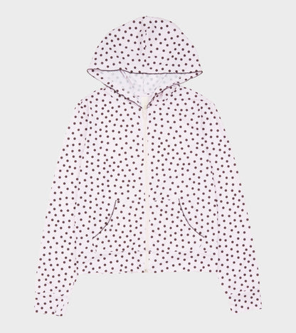 Jersey Hoodie Pink Dots