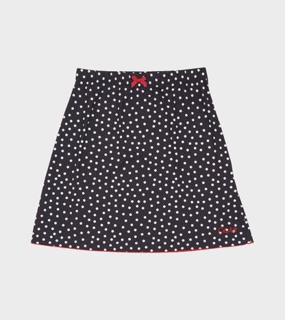 Jersey Skirt Black Dots