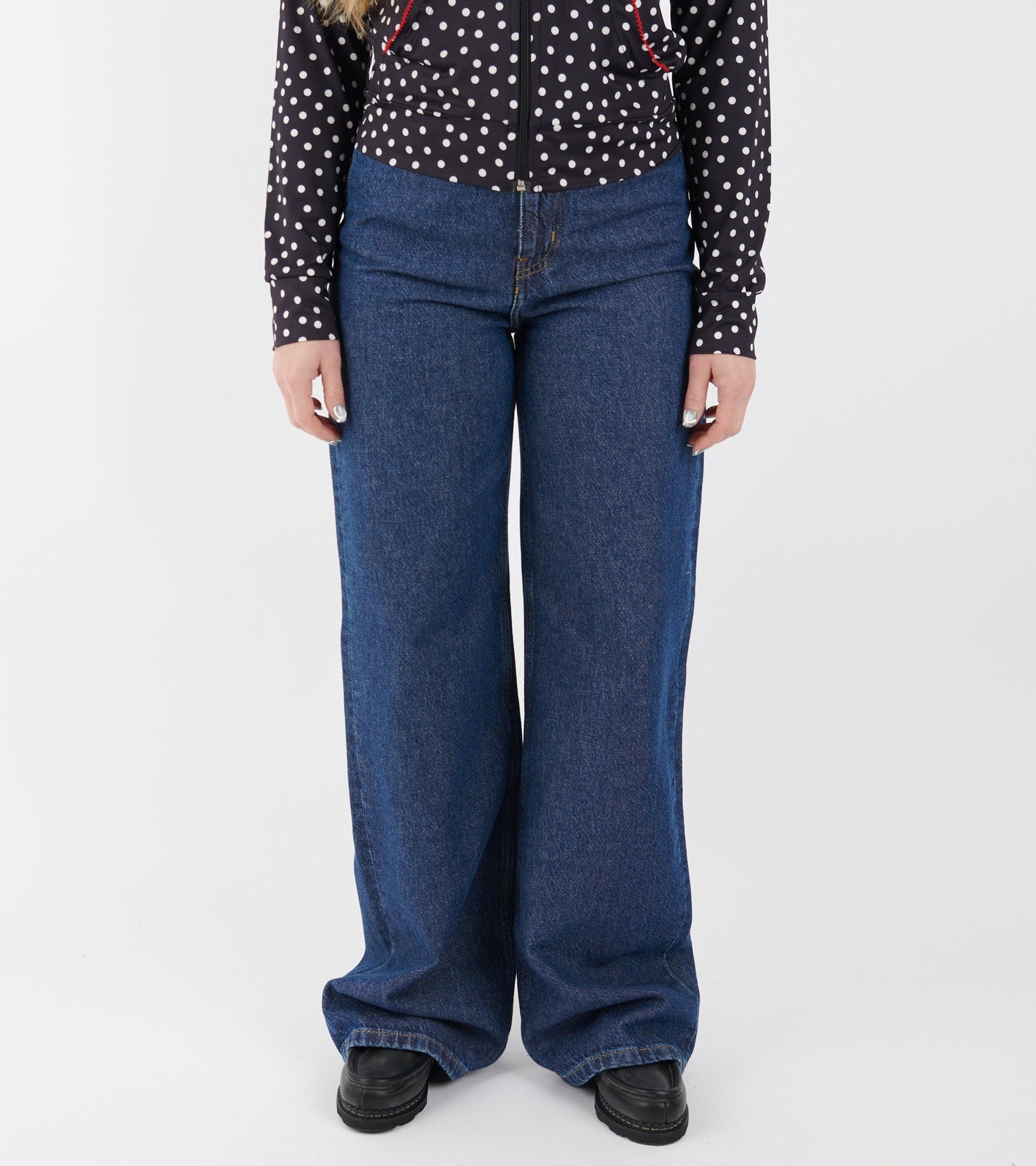 W Jane Pant Stone Washed Blue