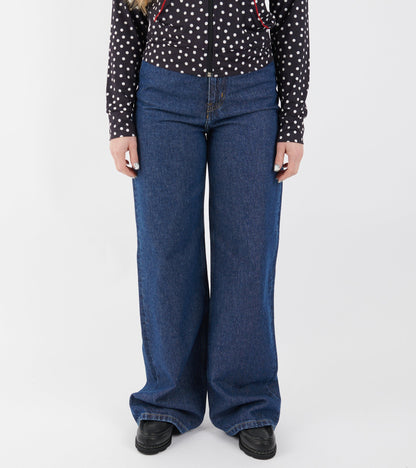 W Jane Pant Stone Washed Blue