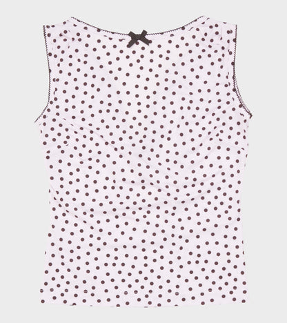 Alexa Jersey Top Pink Dots