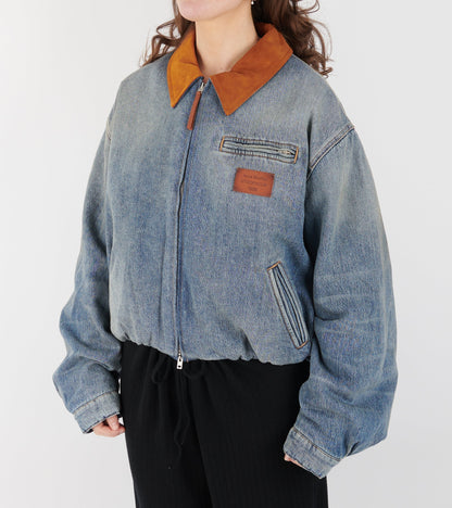 Denim Bomber Blouson Mid Blue