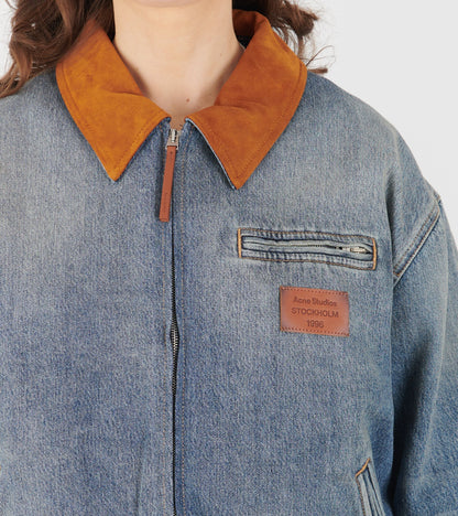 Denim Bomber Blouson Mid Blue