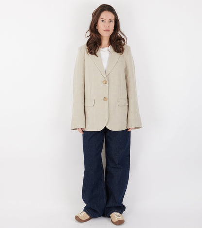 Linen Straight Blazer Nature