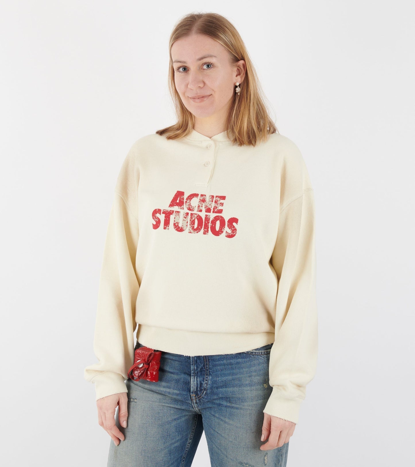 Fleece Logo Sweatshirt Off-white