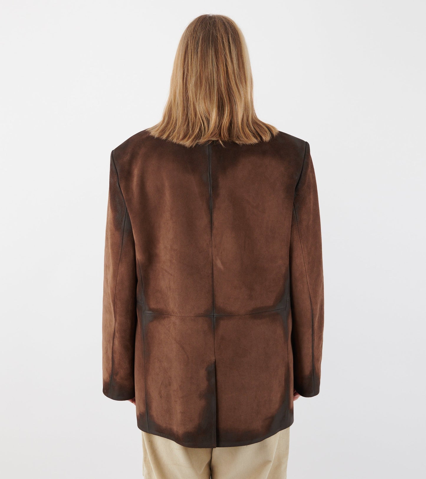 Suede Jacket Cognac Brown