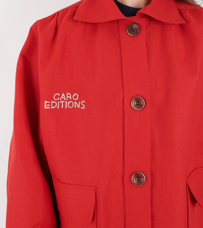 Anna Coat Cat On Ladder Red