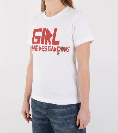 Strawberry Logo T-shirt White