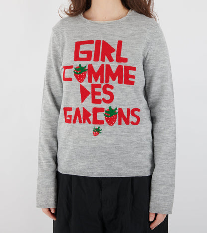 Strawberry Logo Knit Grey