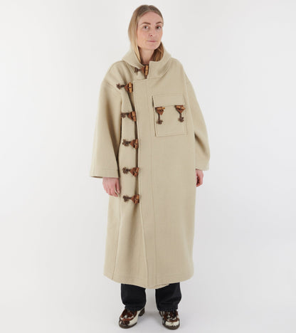 Klippan Boiled Wool Duffle Coat Oatmeal
