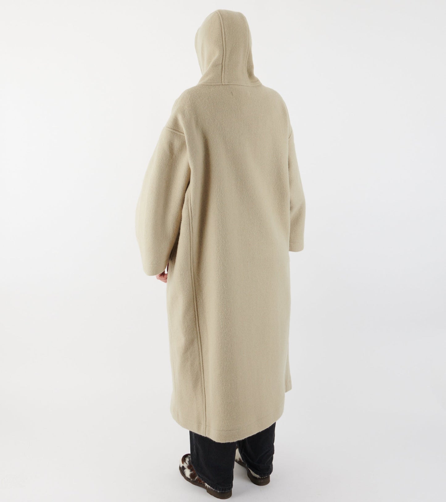 Klippan Boiled Wool Duffle Coat Oatmeal