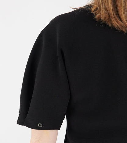 Lay3 Half-sleeve Blouse Black