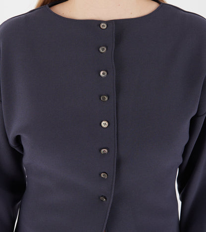 Lay2 Boatneck Cardigan Mood Indigo