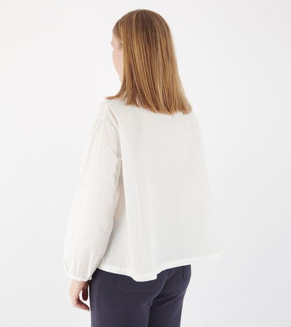 Japanese Cotton Poplin Jessie Shirt White