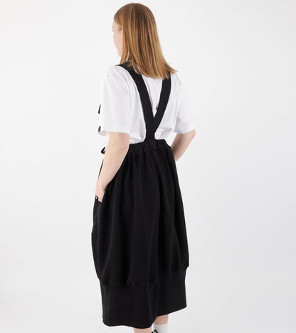 Apron Cotton Back Skirt Black