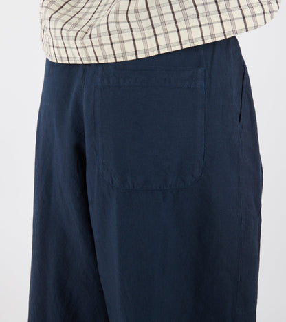 Micro Houndstooth Wide Leg Trousers Steel Blue