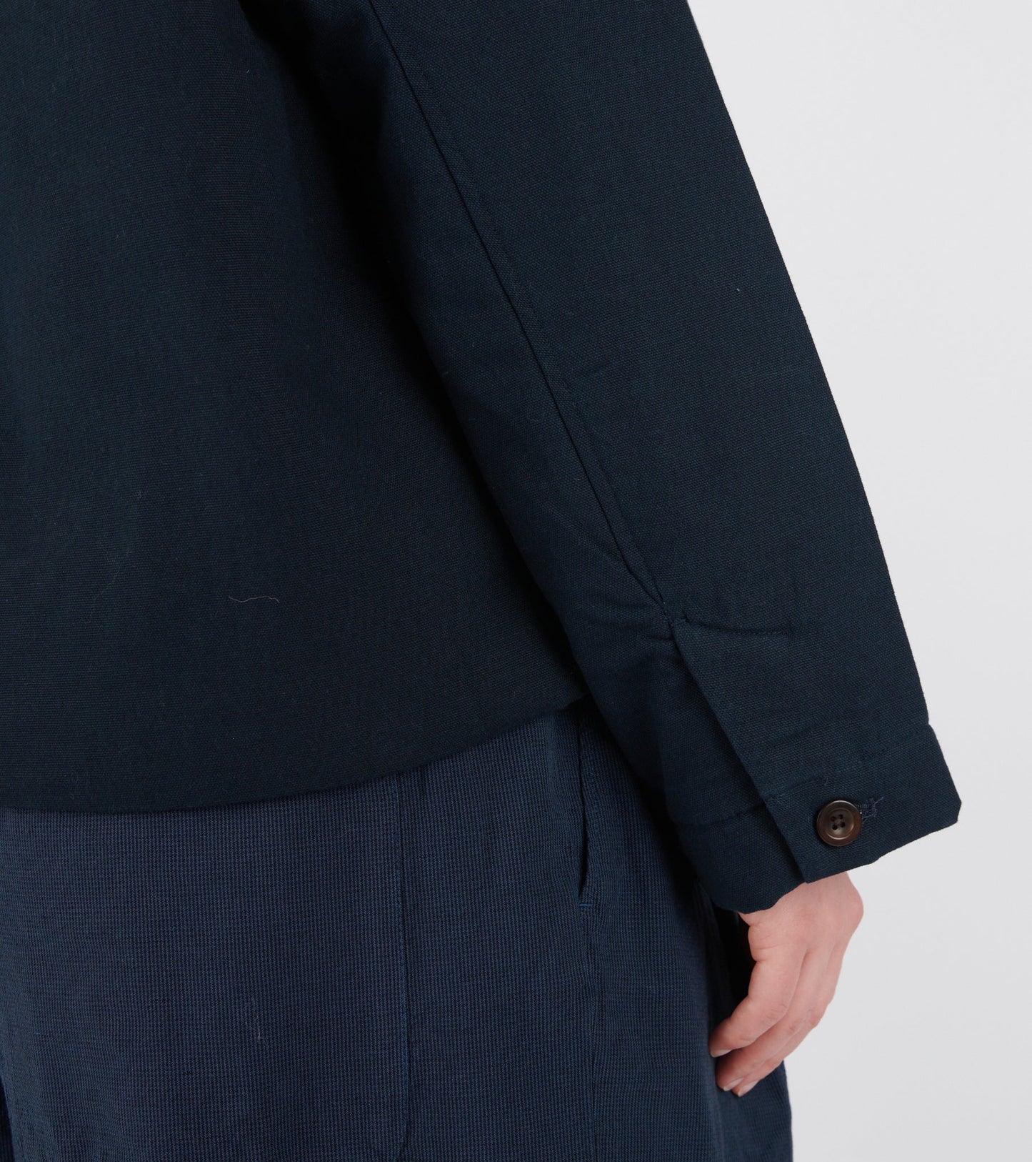 Applique Pea Shoot Jacket Dark Denim