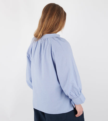 Catrin Cotton Oxford Easy Shirt Chambrey