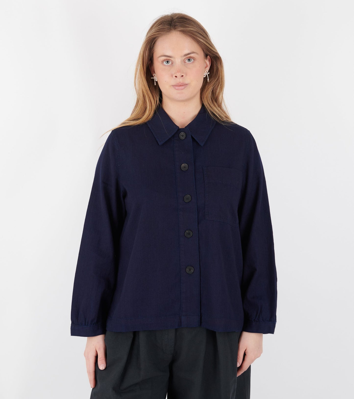 Baya Cotton Twill Shirt Indigo