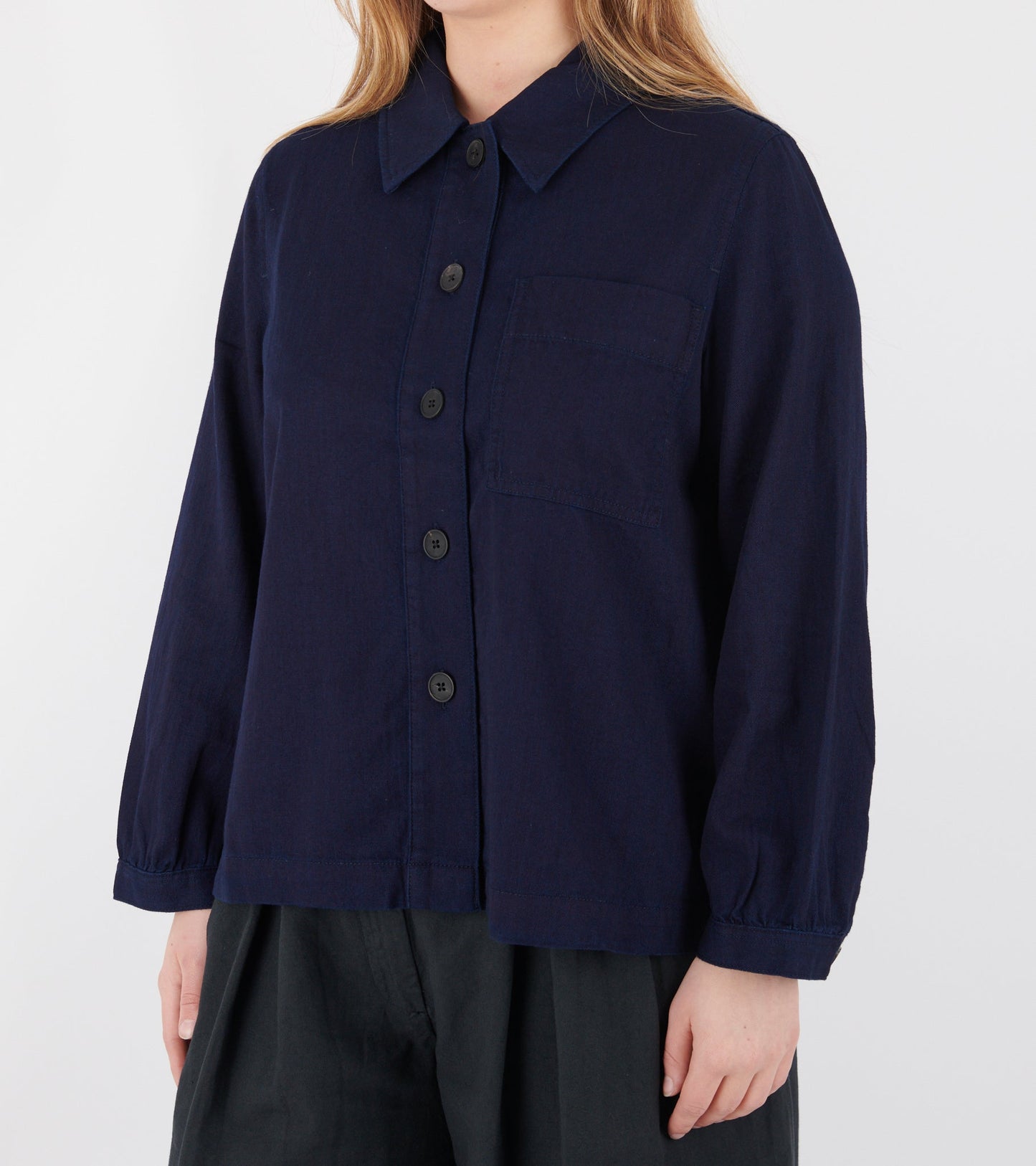 Baya Cotton Twill Shirt Indigo