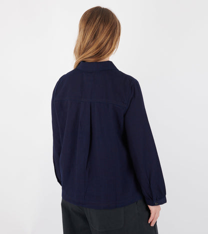 Baya Cotton Twill Shirt Indigo