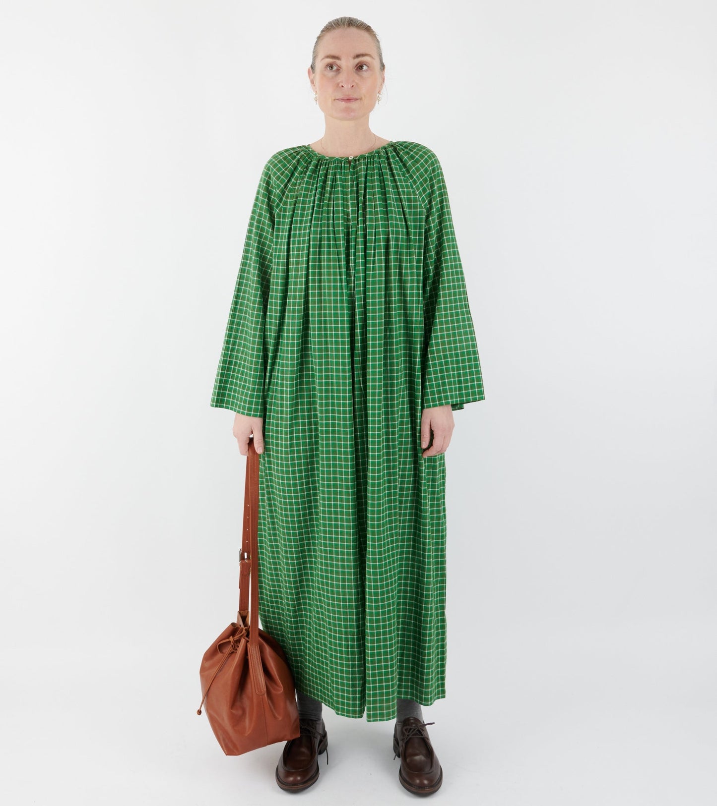 Victoria Dress No. 781 Messenger Checks Palm