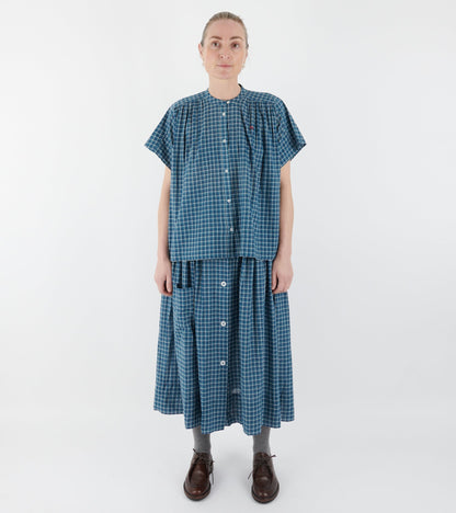Mona Skirt No. 837 Messenger Checks Indigo