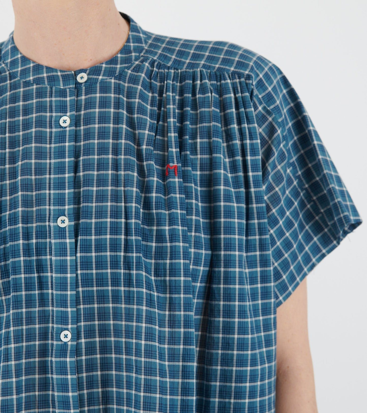 Max Blouse No. 775 Messenger Checks Indigo
