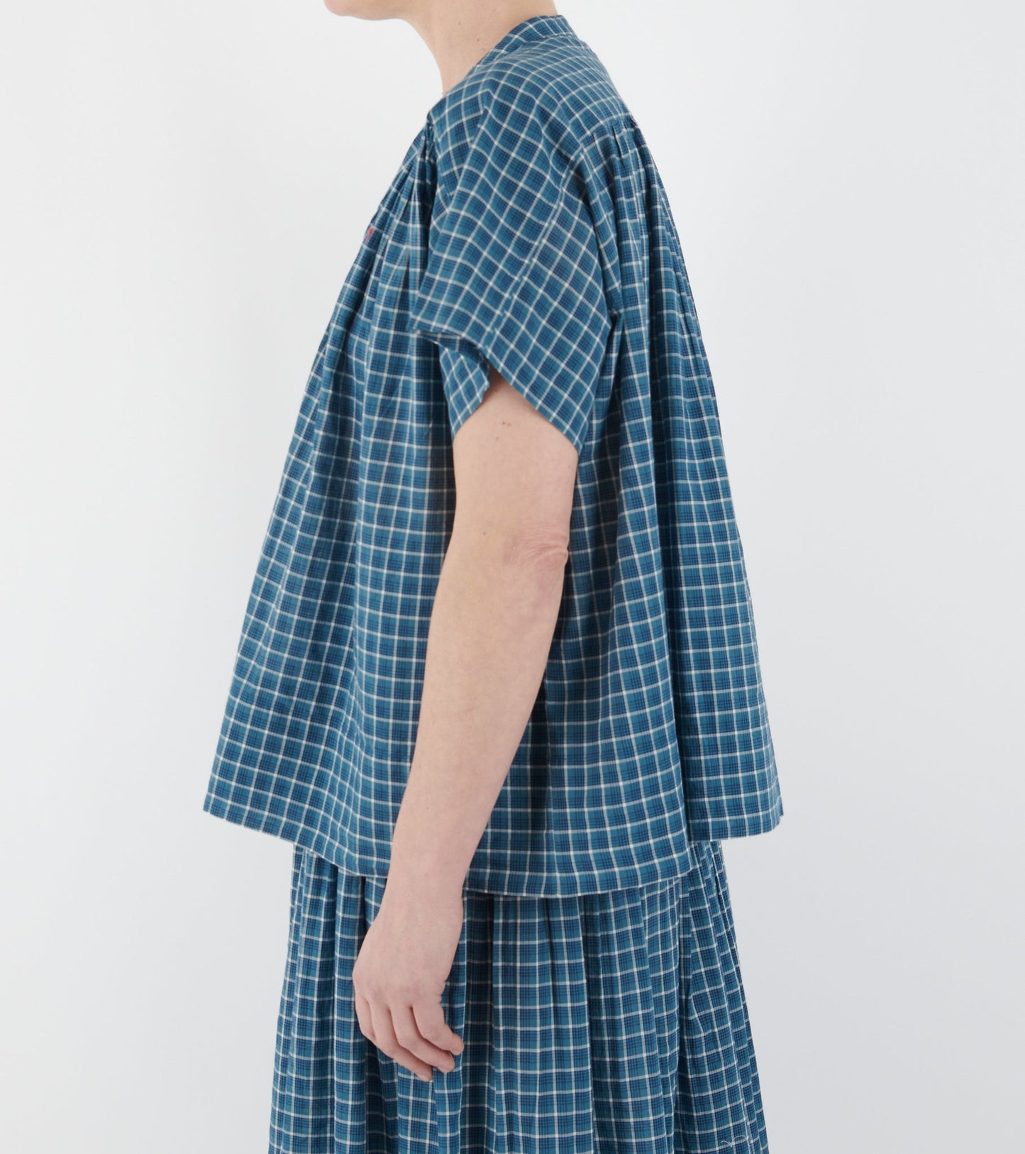 Max Blouse No. 775 Messenger Checks Indigo