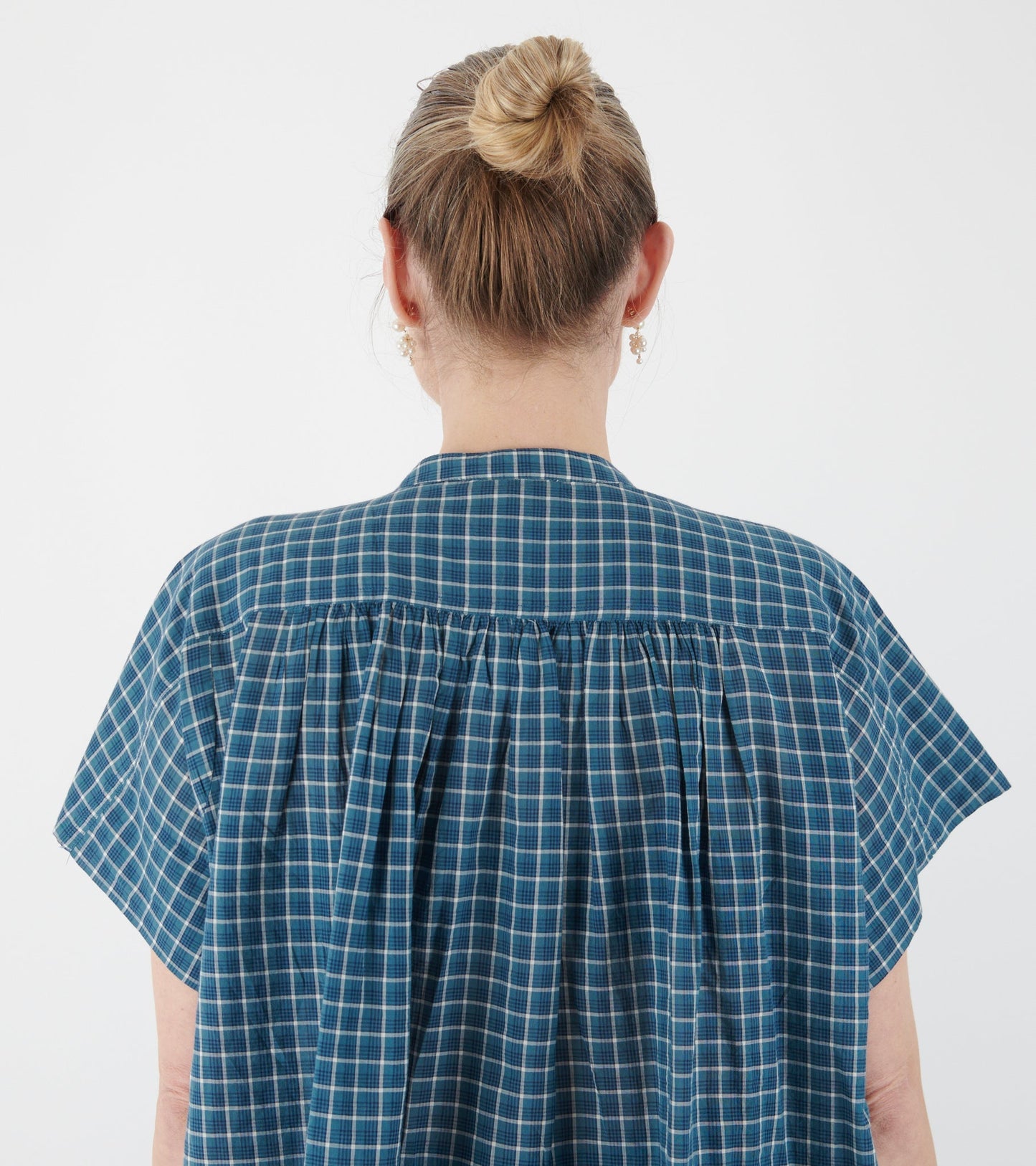 Max Blouse No. 775 Messenger Checks Indigo